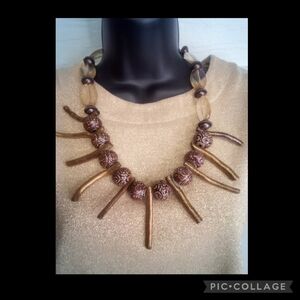BROWN beaded Necklace